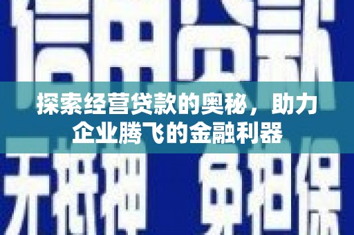 七星探索经营贷款的奥秘，助力企业腾飞的金融利器