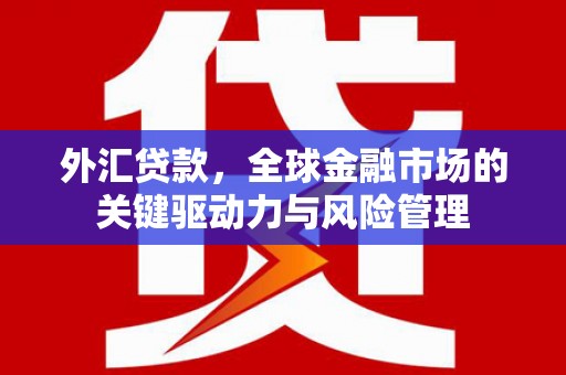 红塔外汇贷款，全球金融市场的关键驱动力与风险管理