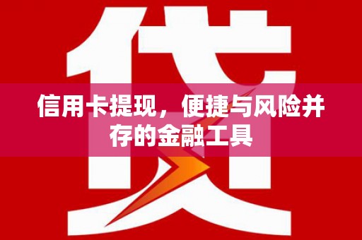 宜君信用卡提现，便捷与风险并存的金融工具