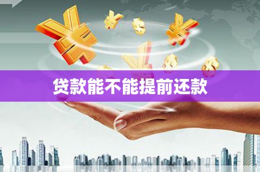 三义贷款能不能提前还款