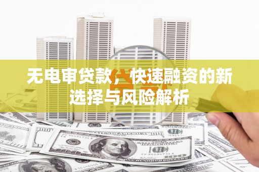 和静无电审贷款，快速融资的新选择与风险解析