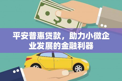 洪洞平安普惠贷款，助力小微企业发展的金融利器
