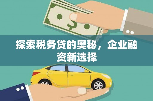 江干探索税务贷的奥秘，企业融资新选择