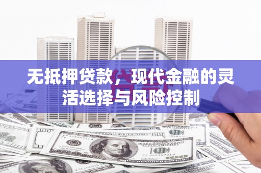 金华无抵押贷款，现代金融的灵活选择与风险控制